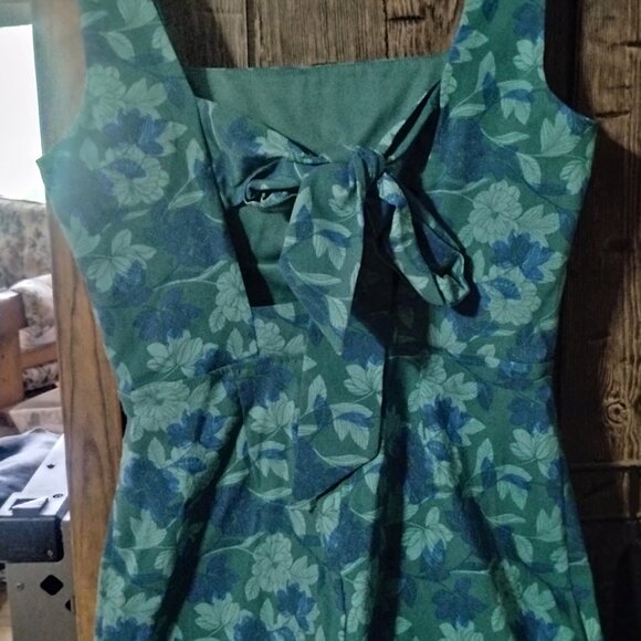 Trixxi Blue/green flower mini dress - Picture 2 of 4